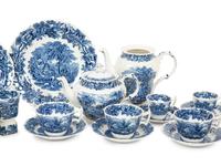 An English Transfer-Decorated Ironstone Breakfast Service