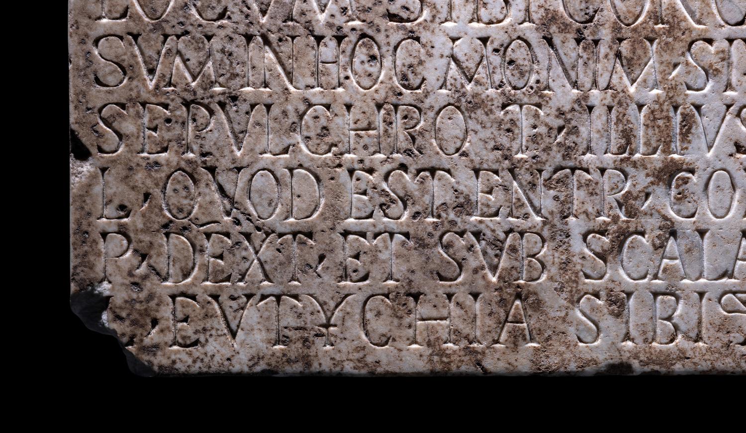 A Roman Marble Commemorative Plaque
