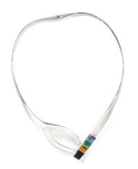 A Silver, Onyx, Tiger's Eye, Malachite and Sodalite Collar Necklace, Taxco, 68.60 dwts.