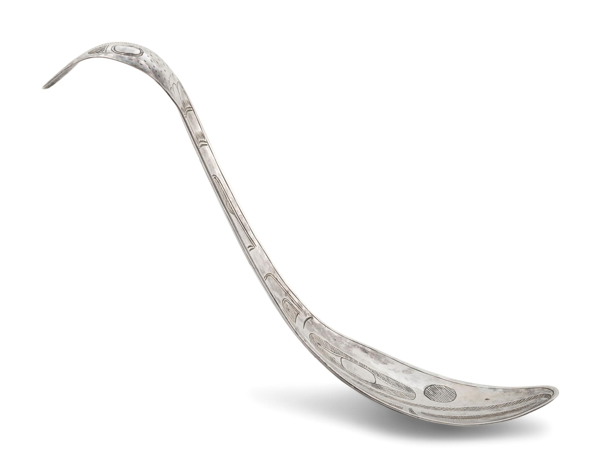 Haida Figural Silver Ladle