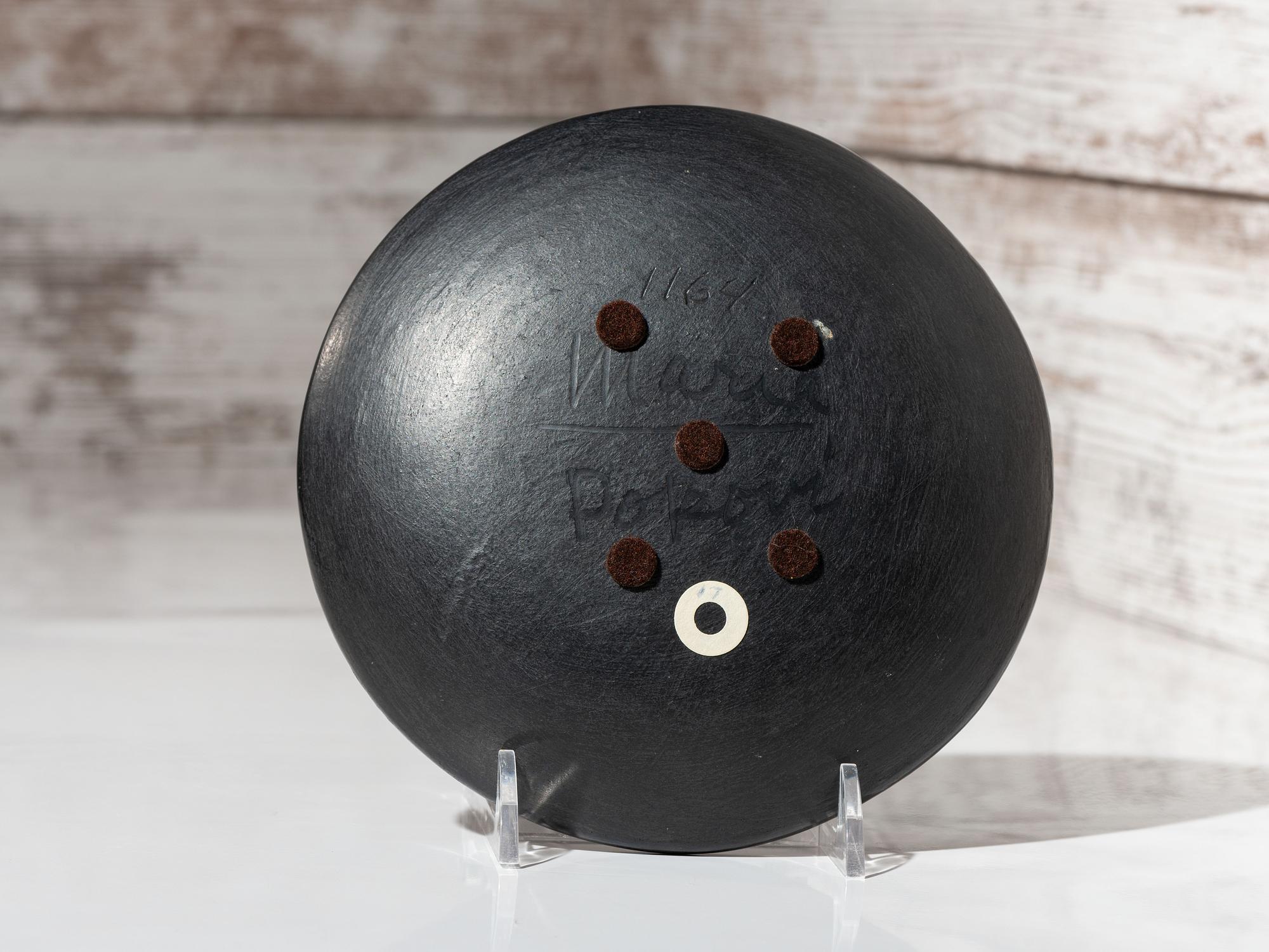 Blackware Pottery Plate, with Gunmetal Finish November 1964