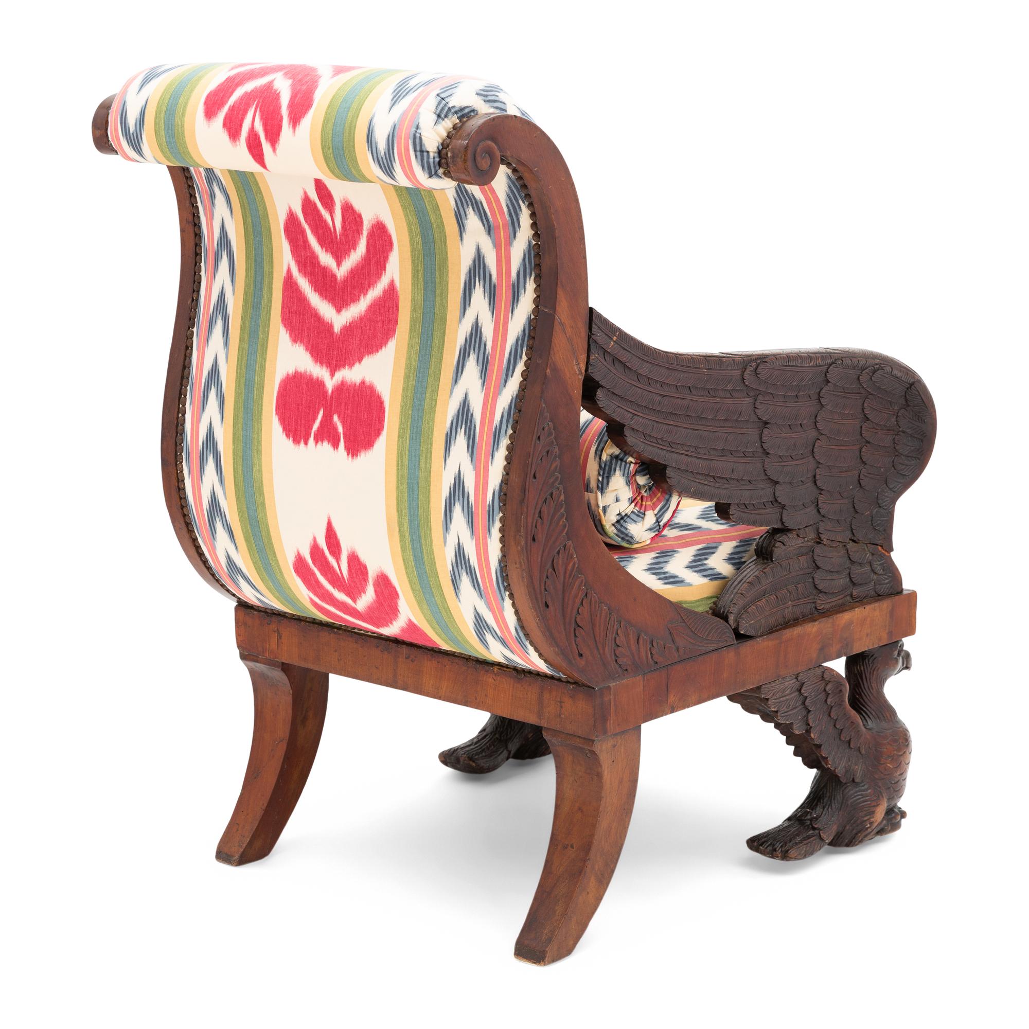 A North European Carved Walnut Armchair