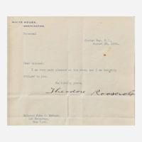 [Presidential] Roosevelt, Theodore Typed Letter, signed