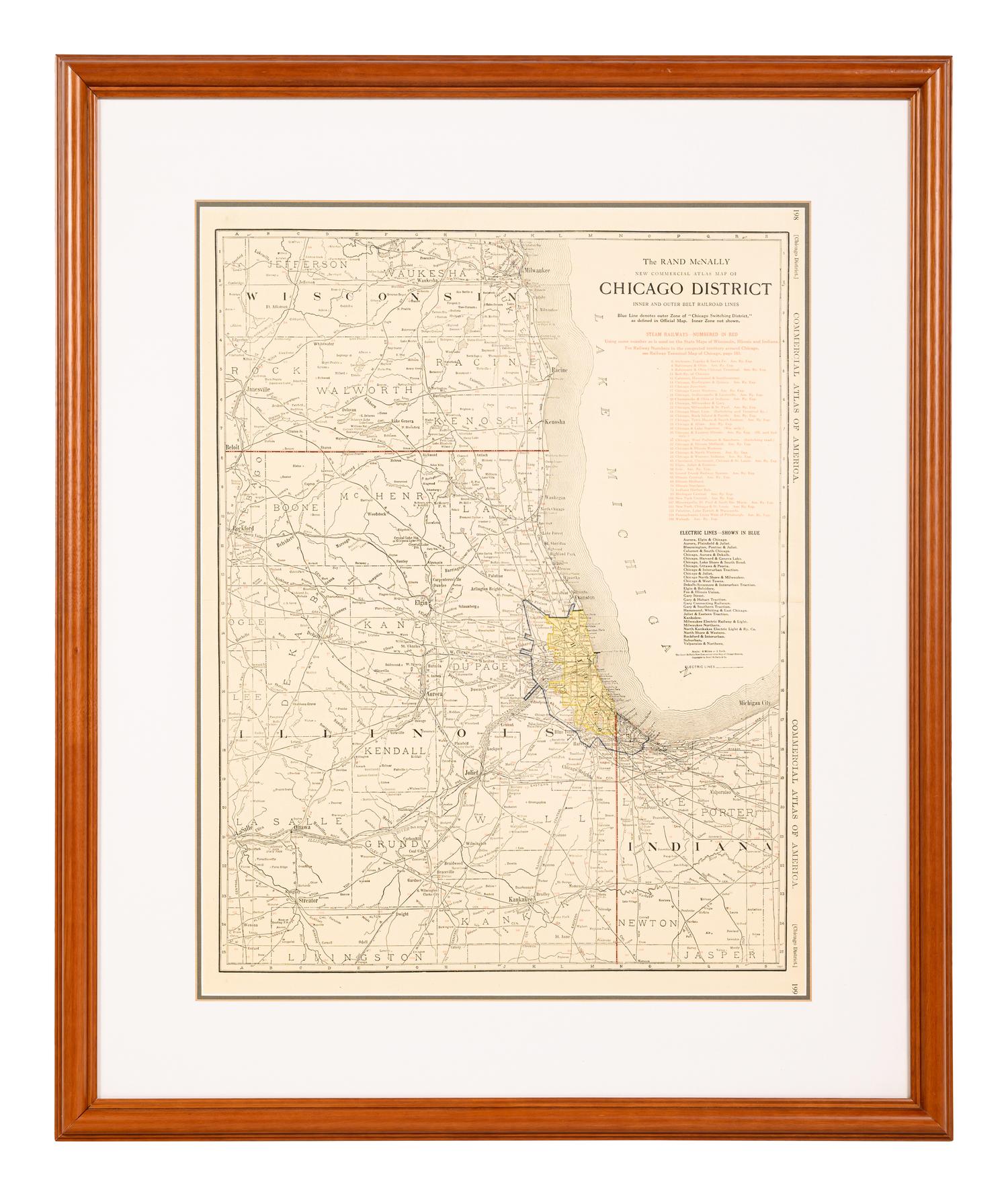 A group of 4 maps of Chicago, comprising: