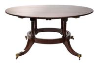 A Regency Style Mahogany Dining Table Diameter 60 inches. — 20TH CENTURY