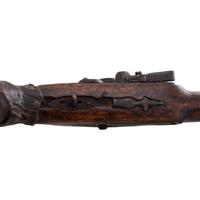 Flintlock Pistol with Rawhide Repair