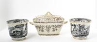 A Collection of English Transferware Porcelain Width of first over handles 13 inches. — 19TH/20TH CENTURY