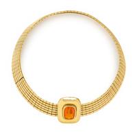 YELLOW GOLD NECKLACE WITH INTERCHANGEABLE MULTIGEM CLASPS