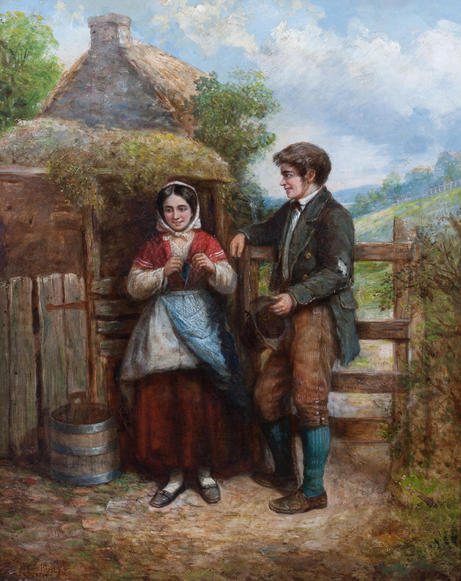 Thomas Faed, (British 1826-1900), A Delicate Question, 1884