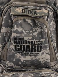 Mike Ditka's Personally Owned National Guard Backpack with Ditka Nameplate