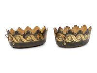 A Pair of French Painted Tole Verrières