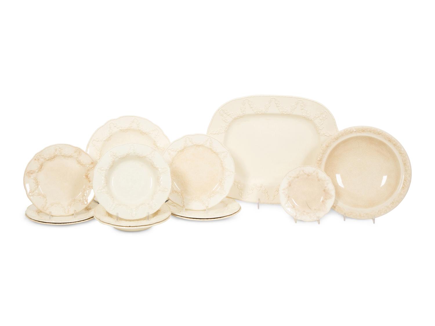 A Group of Wedgewood Eturia Queensware Dinnerware