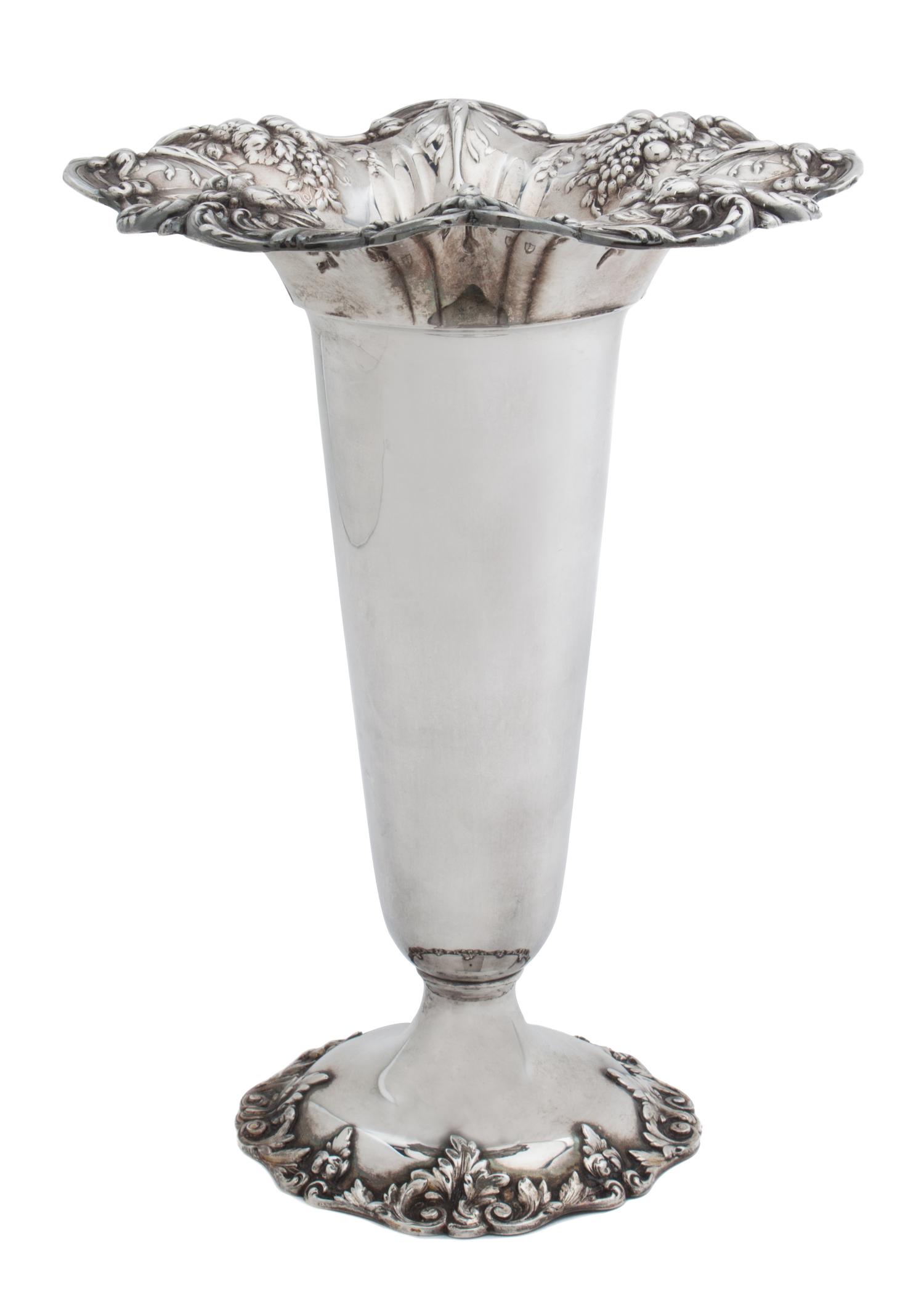 An American Silver Footed Vase Height 11 inches. — Reed & Barton, Taunton, MA, 1951