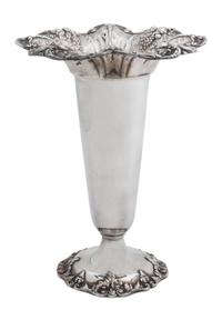 An American Silver Footed Vase Height 11 inches. — Reed & Barton, Taunton, MA, 1951