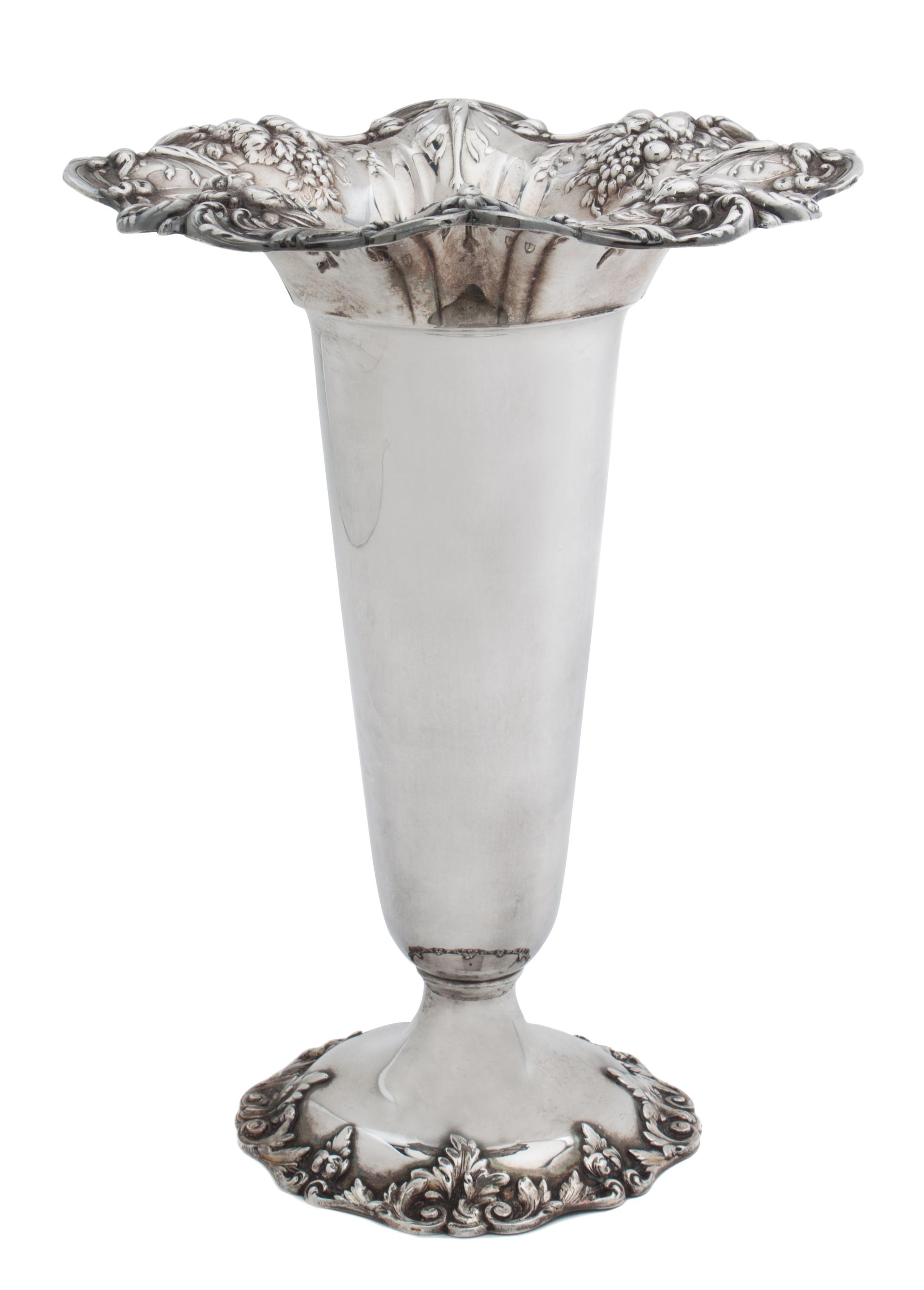 An American Silver Footed Vase Height 11 inches. — Reed & Barton, Taunton, MA, 1951