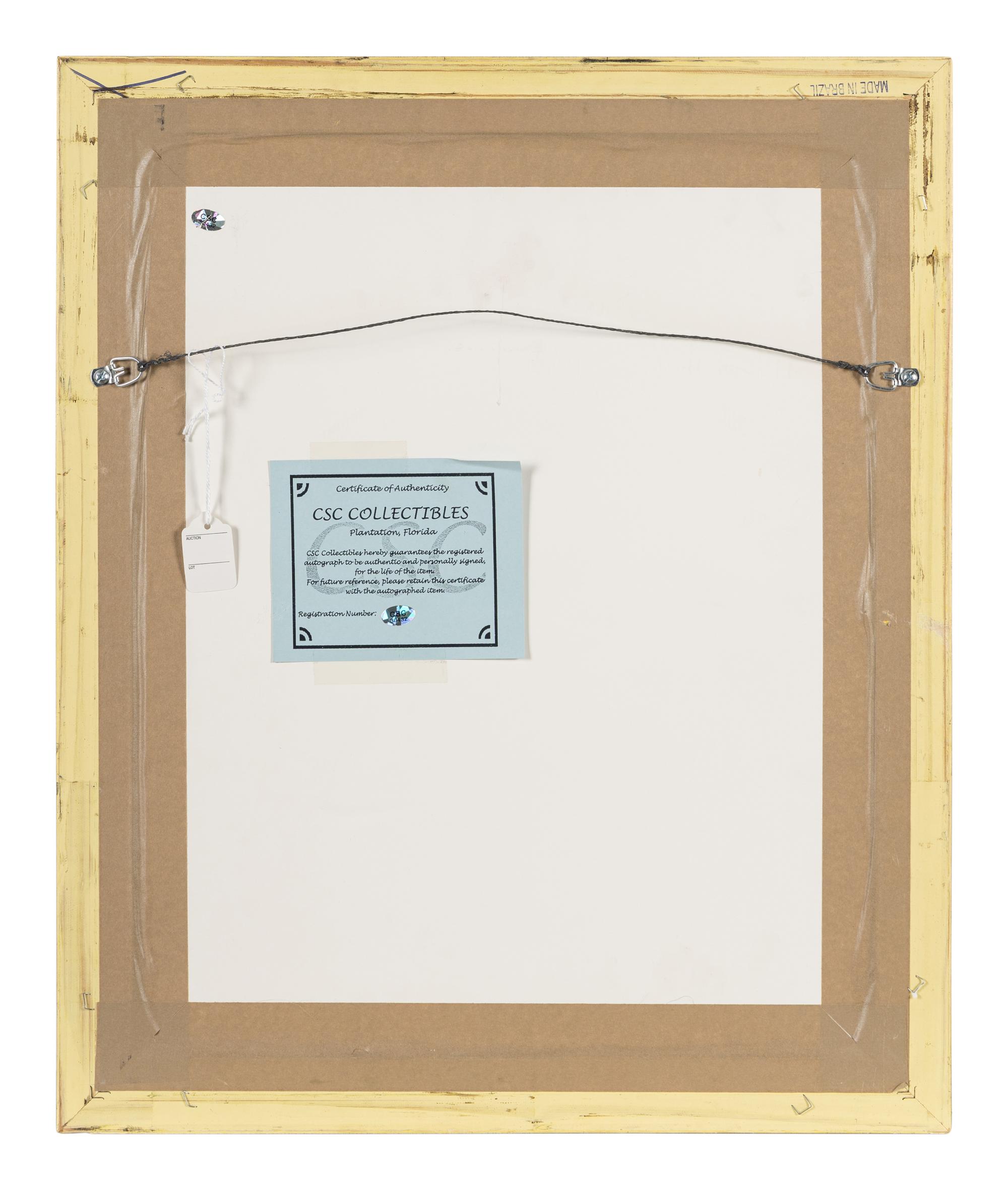 A Joe DiMaggio Signed Autograph Display (Beckett Authentication Services),