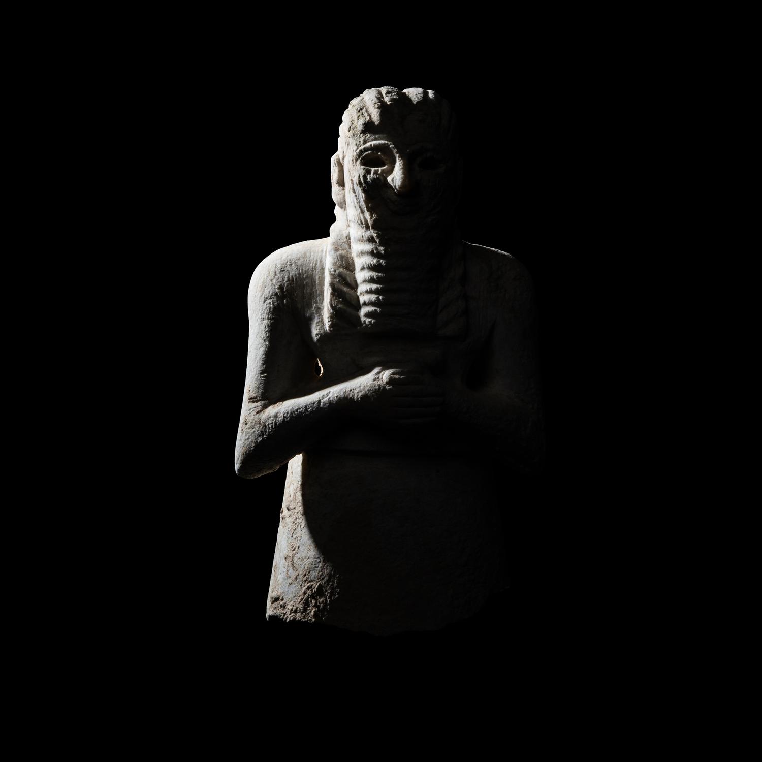 A Sumerian Gypsum Male Worshipper