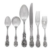 An American Silver Flatware Service, Reed and Barton, Taunton, MA, Francis I pattern, comprising: 12 dinner knives 12 dinner forks 12 s
