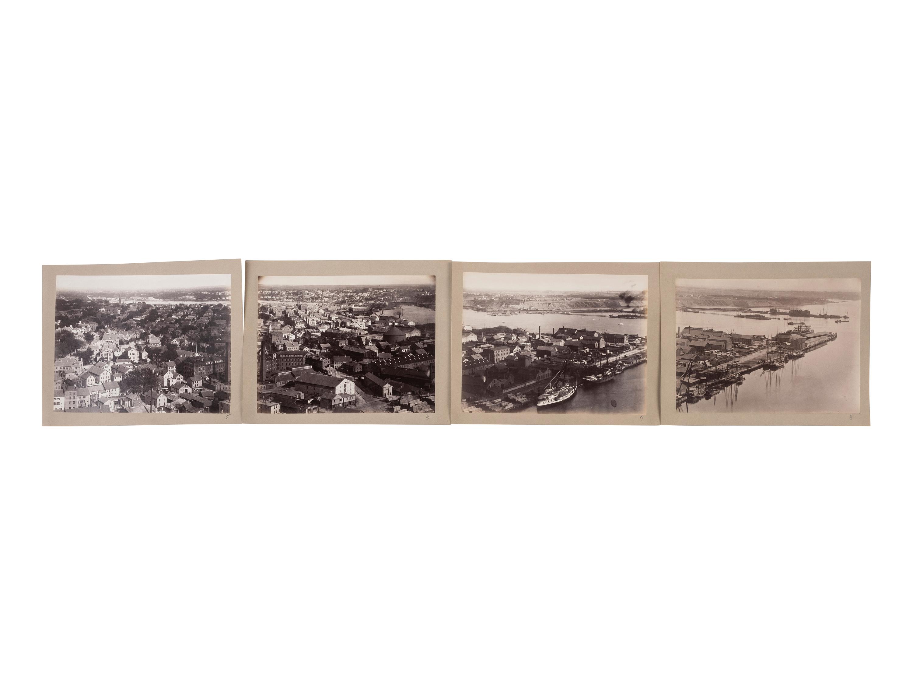 Rhode Island Extraordinary 20 Part Photo Panorama of Providence, circa 1880-90.