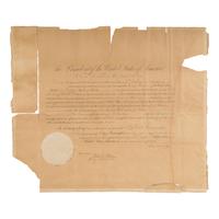 Cleveland, Grover (1837-1908). A pair of documents related to Morocco, comprising: