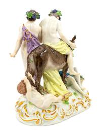 A Meissen Porcelain Bacchus Group