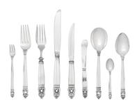An American Silver Flatware Service