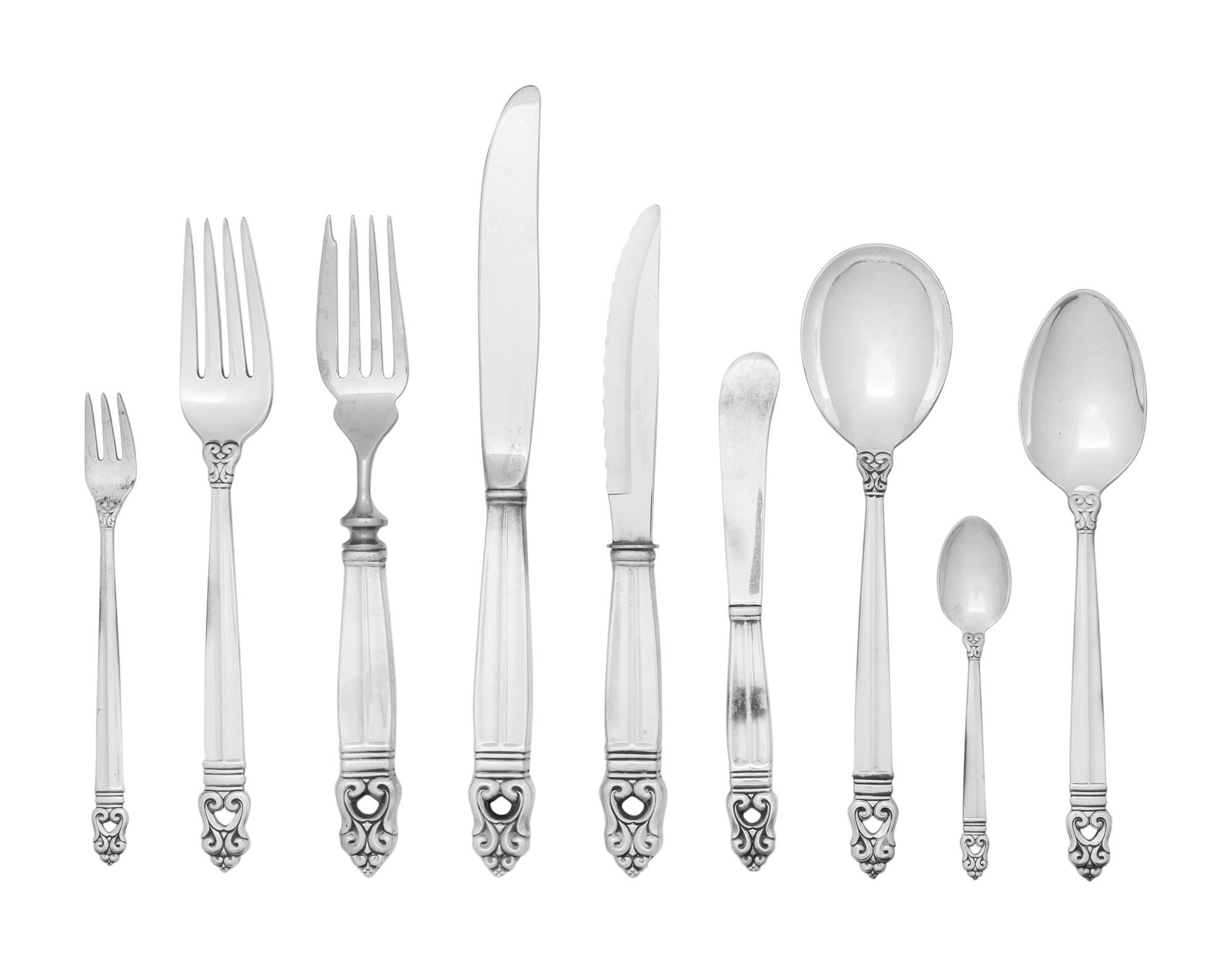 An American Silver Flatware Service