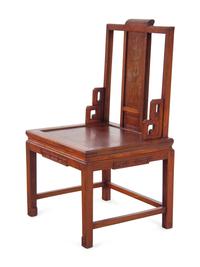 A Chinese Carved Hardwood Chair