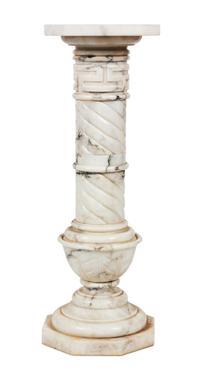A White Marble Pedestal Height 29 1/2 inches.