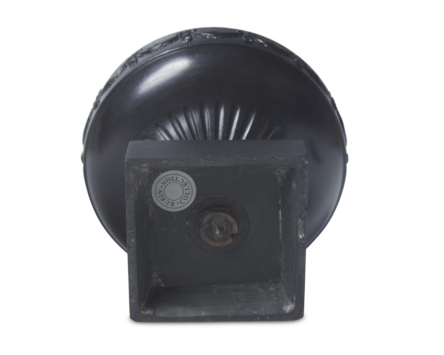 A Wedgwood and Bentley Black Basalt Covered Urn