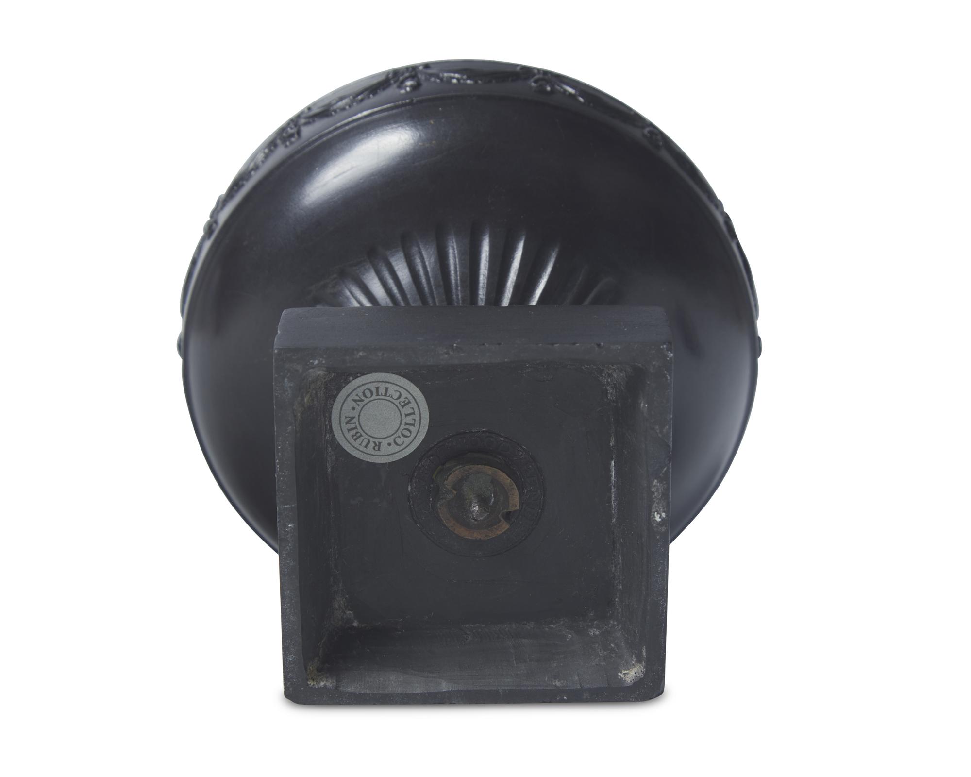A Wedgwood and Bentley Black Basalt Covered Urn