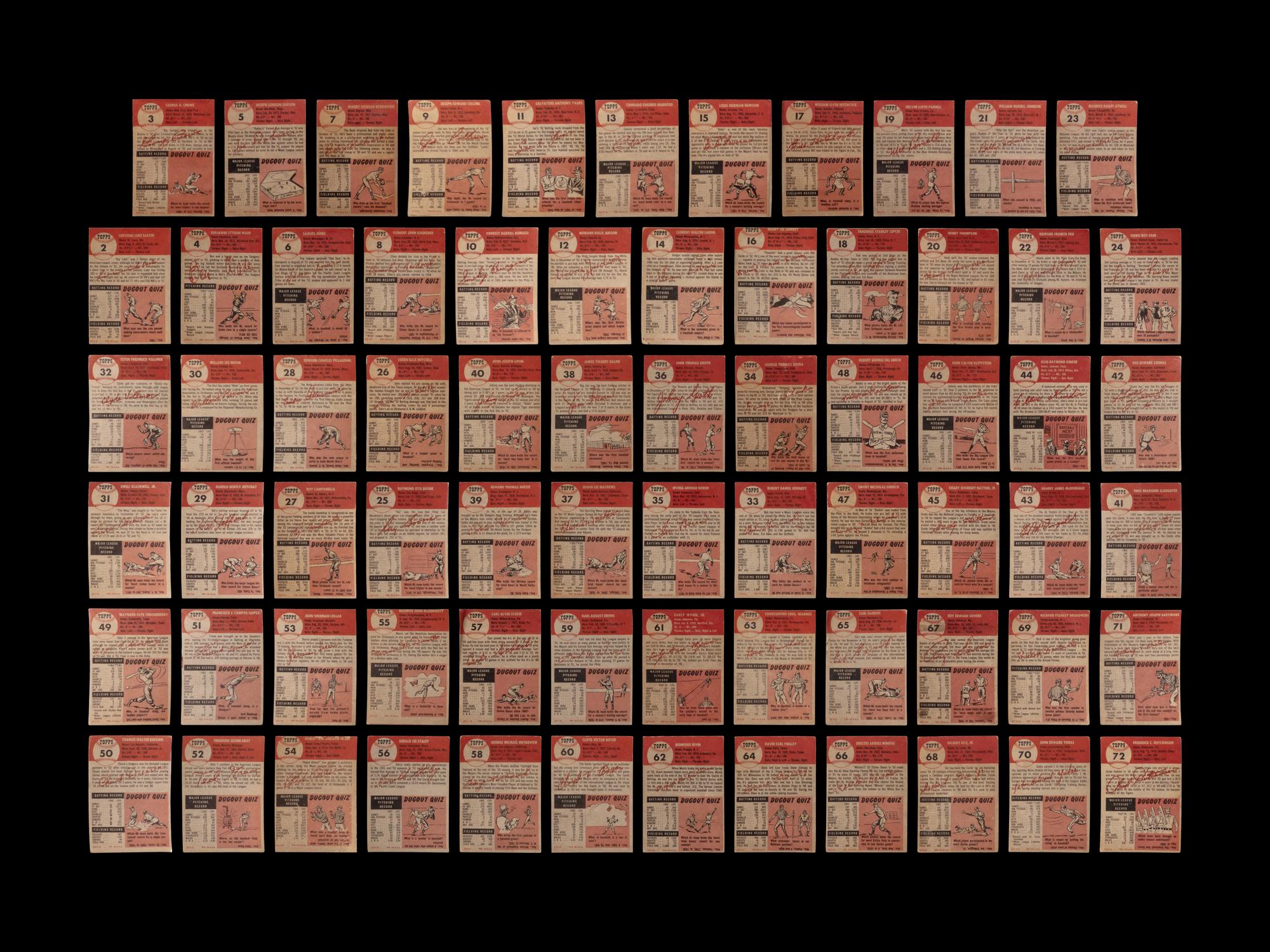 A Near Set of 1953 Topps Baseball Cards (269/274)