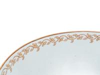 A Large Chinese Export Painted and Parcel-Gilt Porcelain Punch Bowl