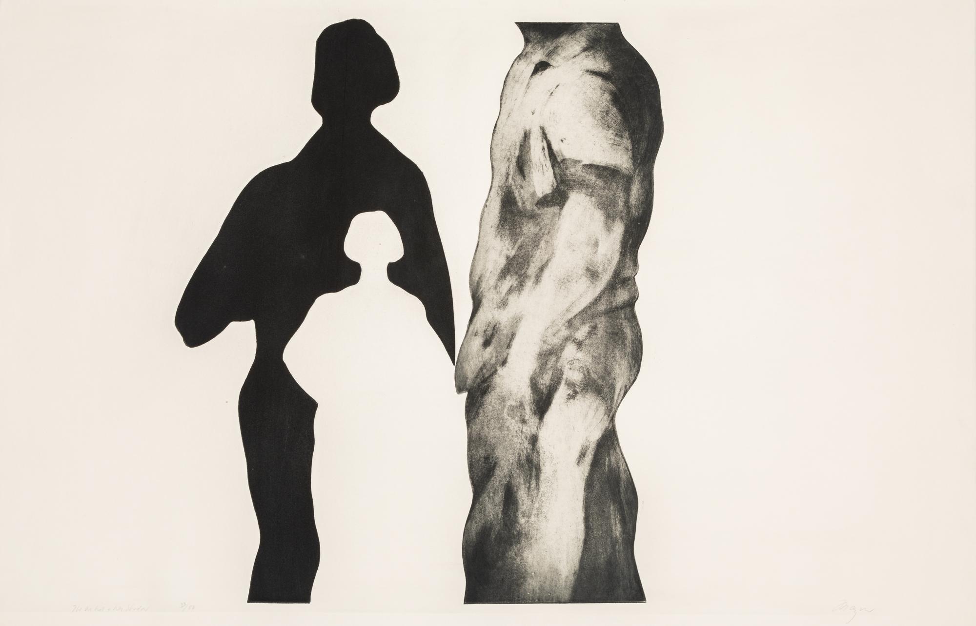 Michael Mazur, (American, 1935-2009), The Artist and Her Shadow