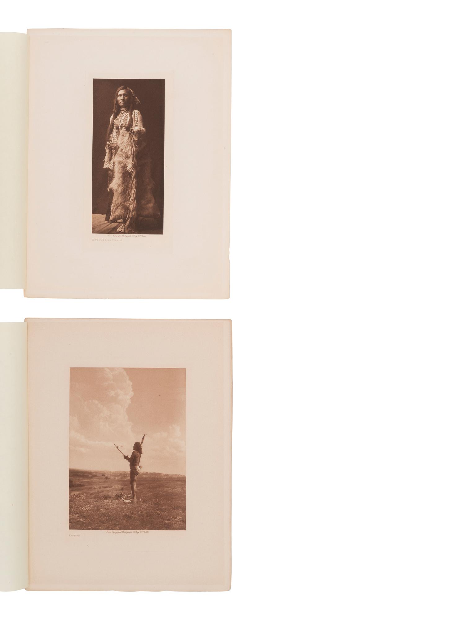CURTIS, Edward S., photographer. 51 volume photogravures of Native American subjects.