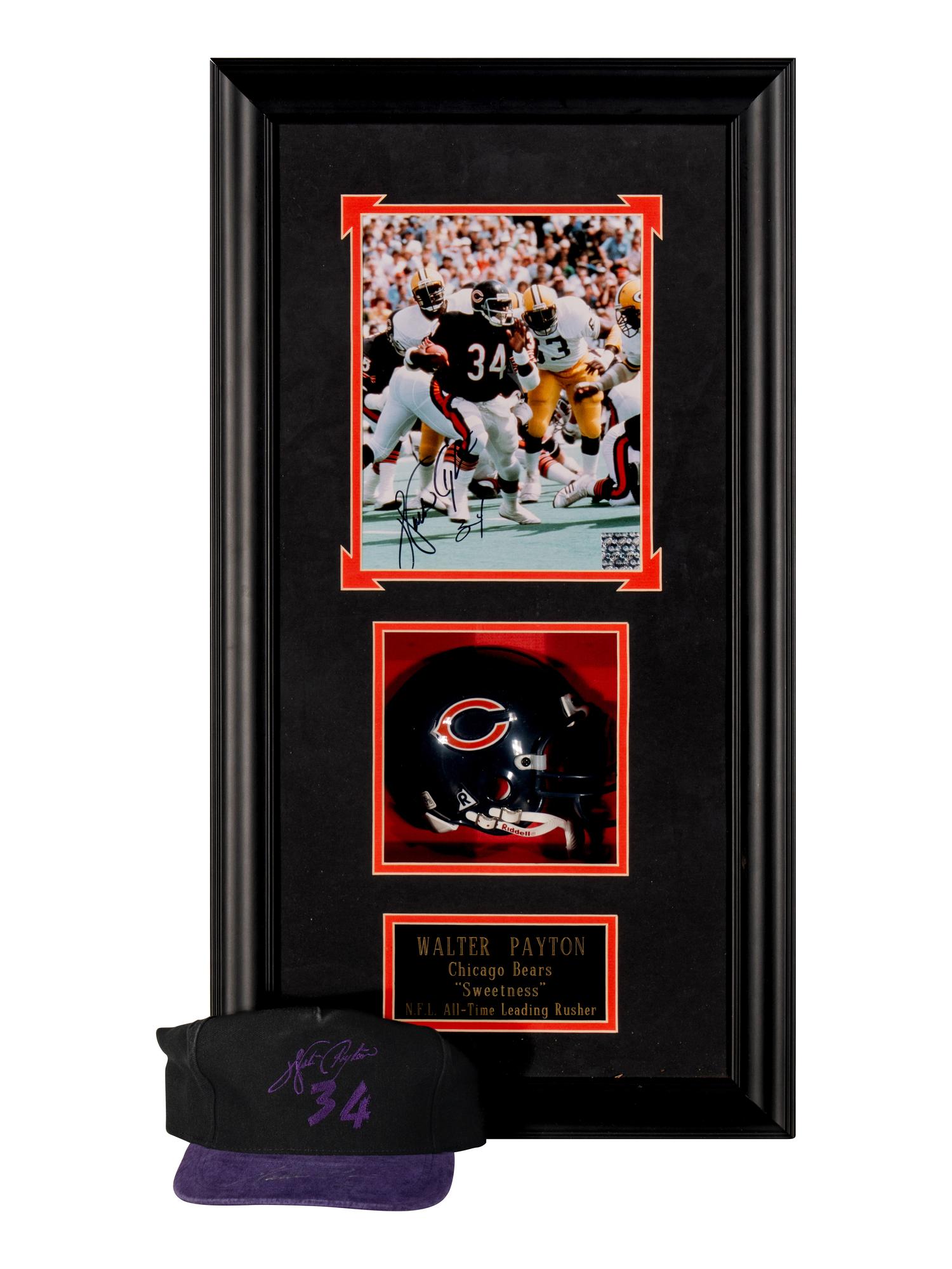 A Collection of Walter Payton Signed Autograph Items