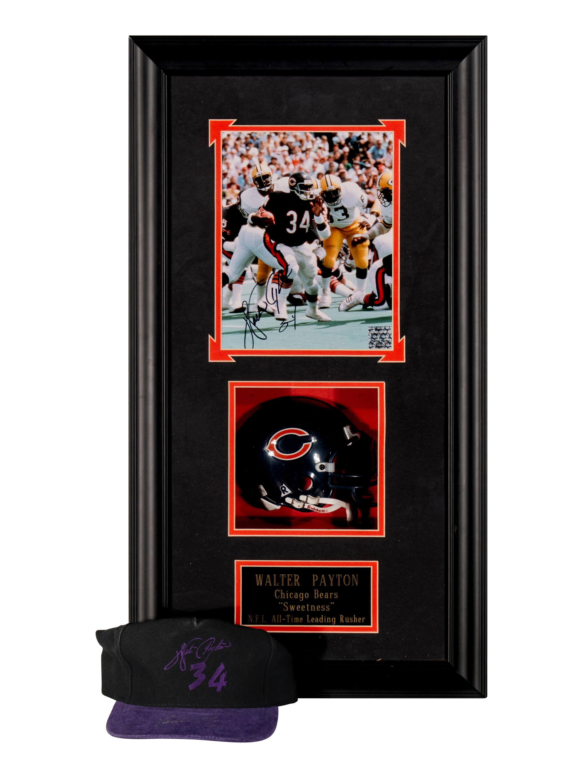 A Collection of Walter Payton Signed Autograph Items