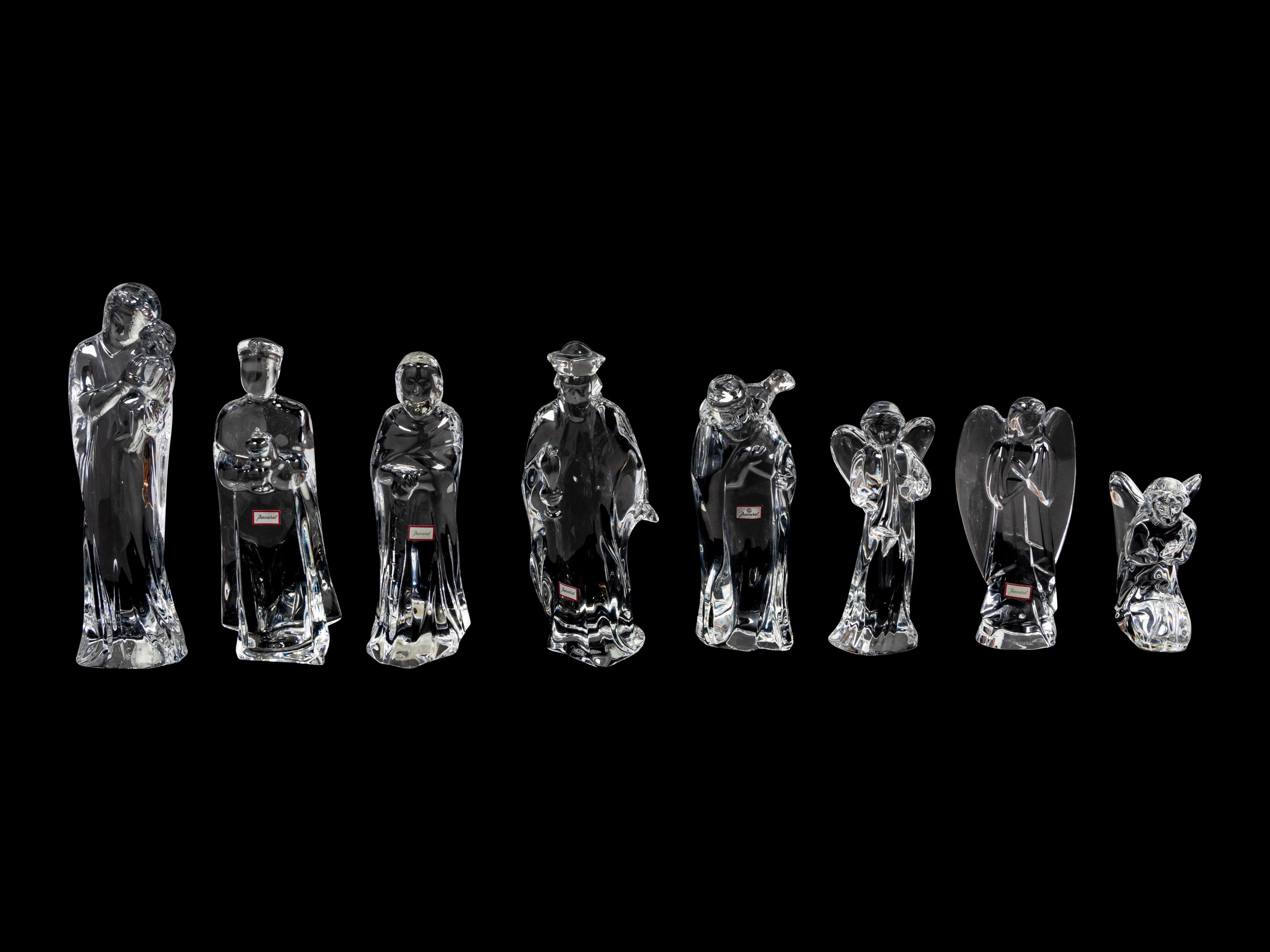 A Baccarat Fourteen-Piece Nativity Set