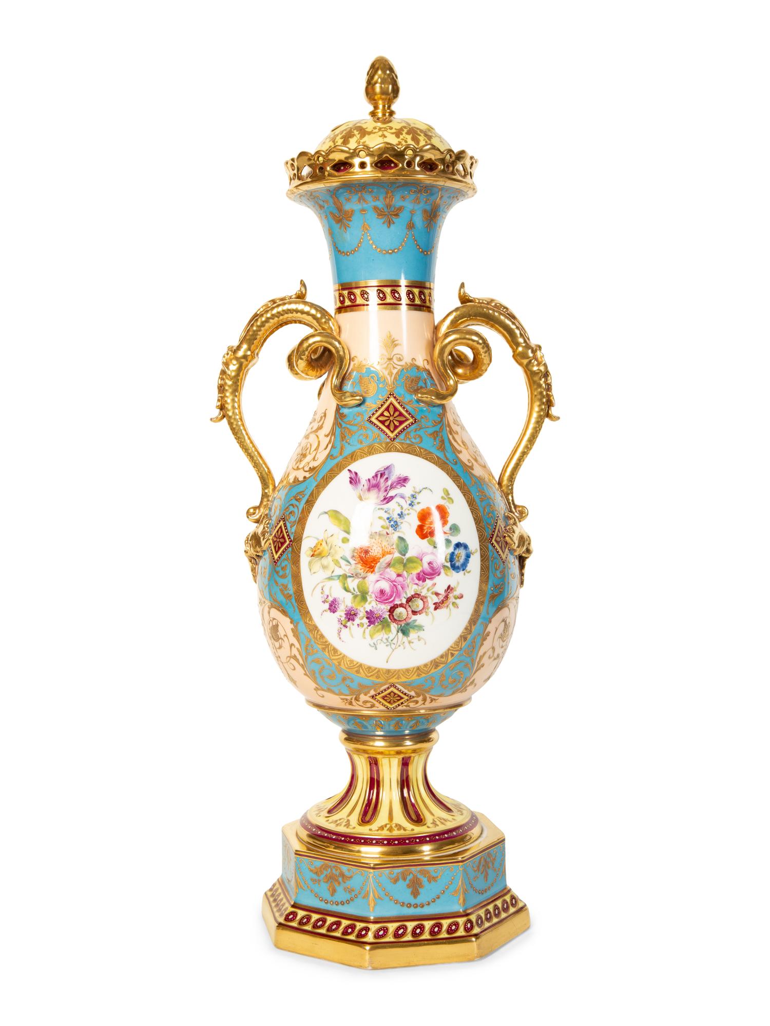 A Fischer & Meig Vienna Style Porcelain Urn — 19th Century