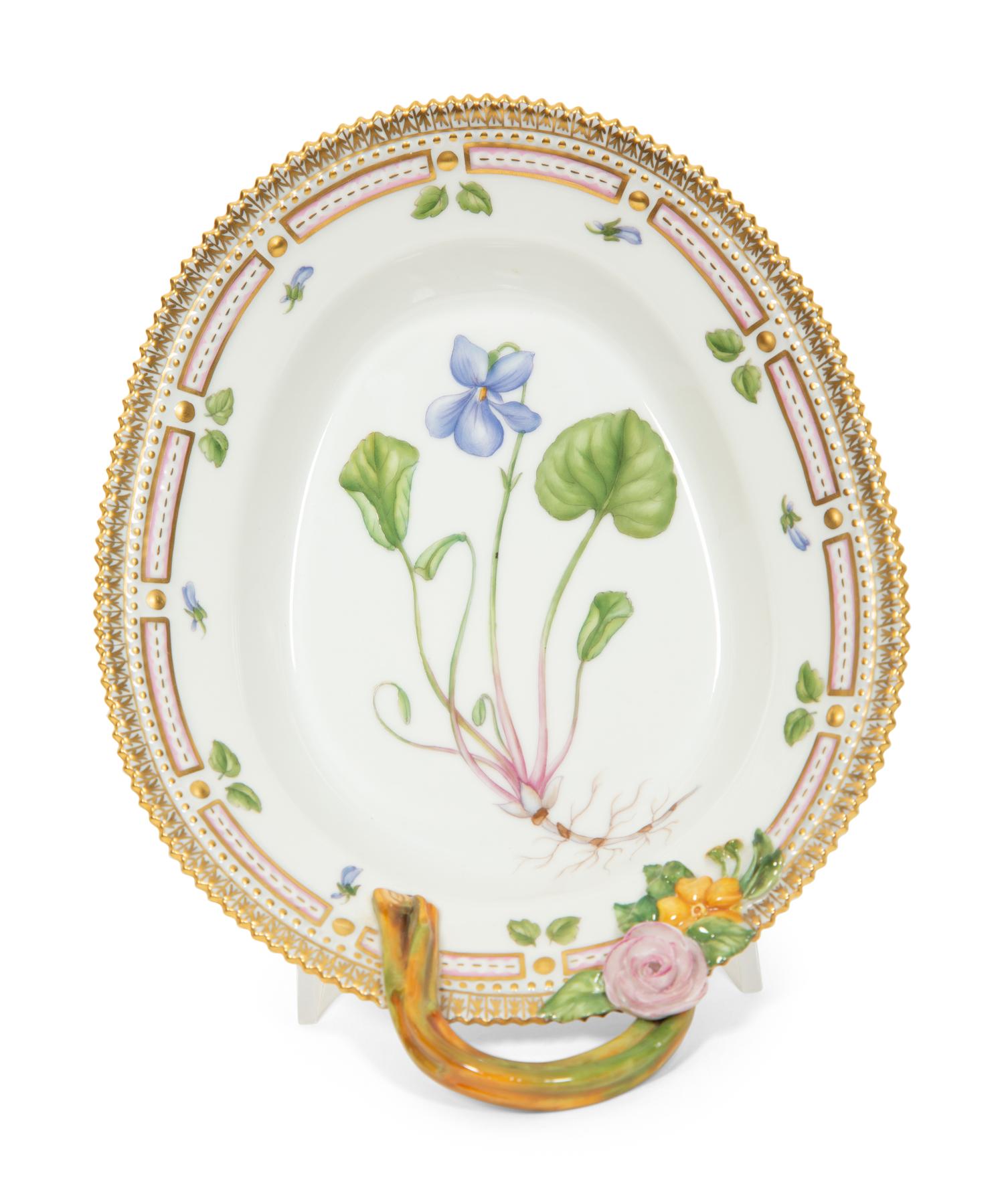 Three Royal Copenhagen Flora Danica Porcelain Table Articles