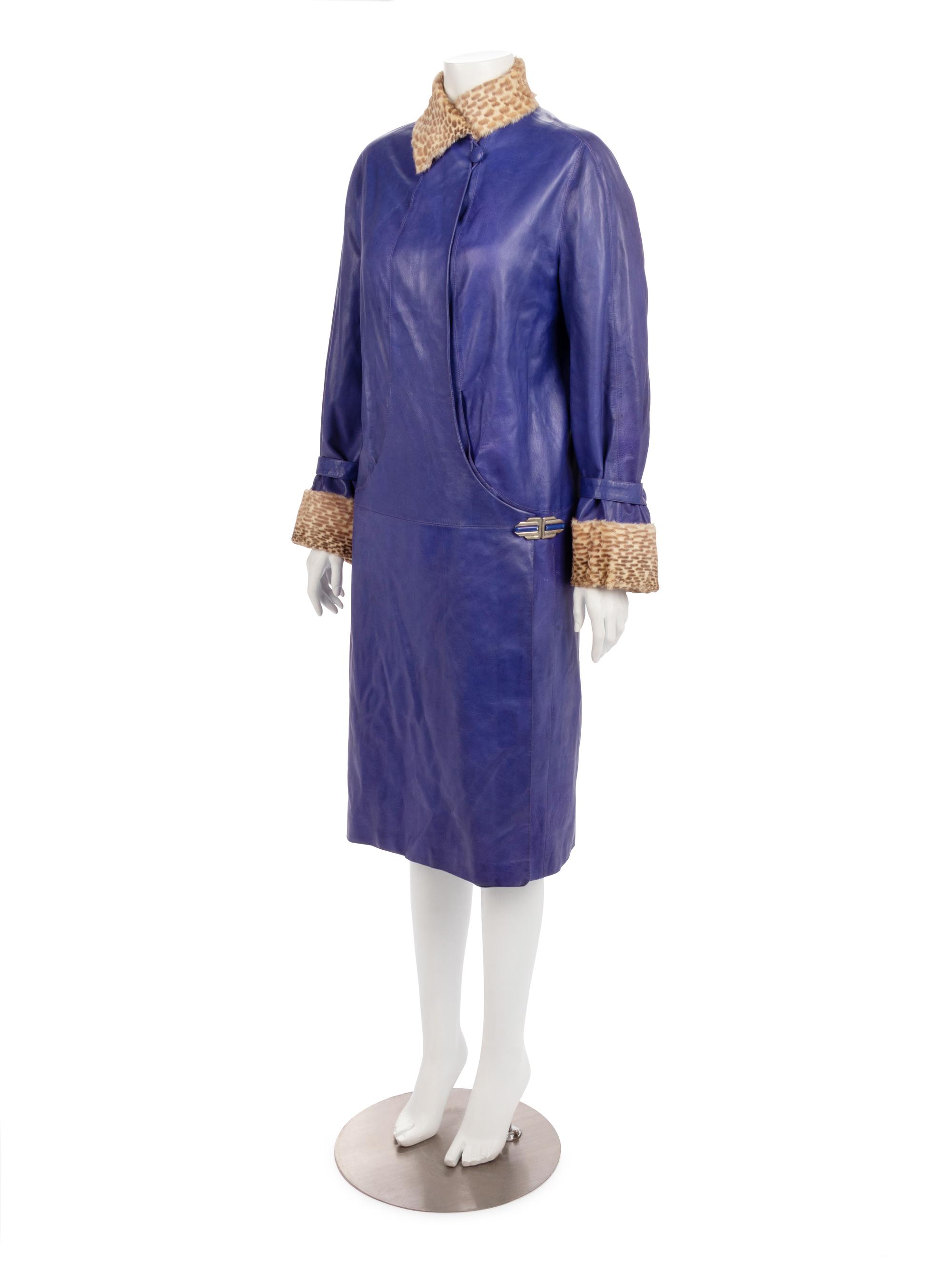 Callot Soeurs Leather and Fur Coat, Winter 1927-28
