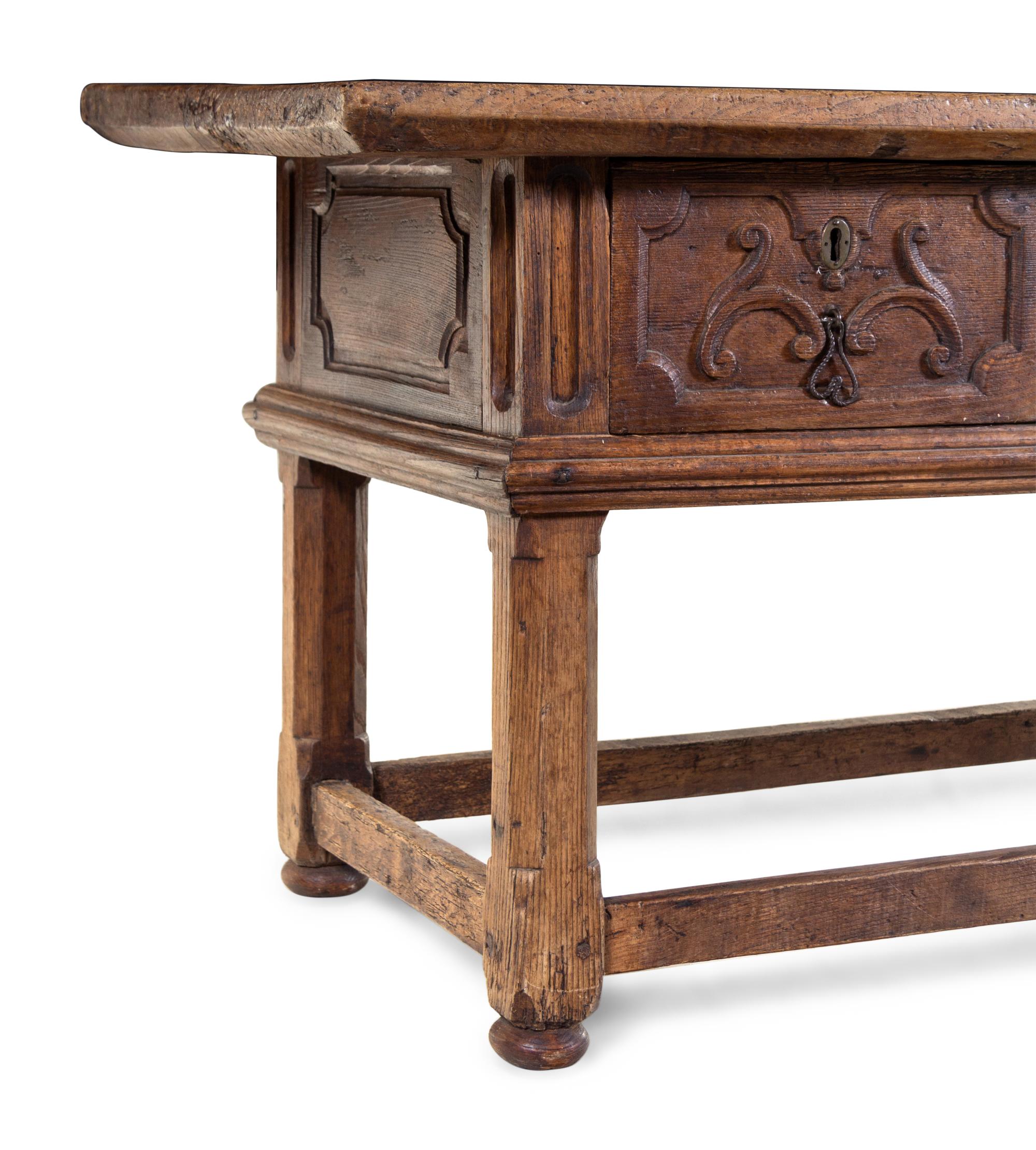 A Spanish Baroque Carved Walnut Table