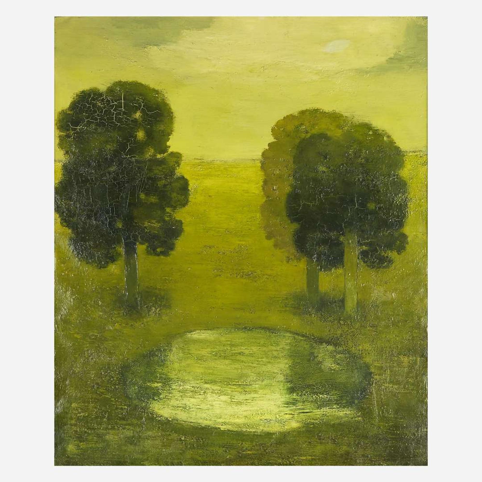 Albert York (American, 1928–2009) Reflections in the Pond