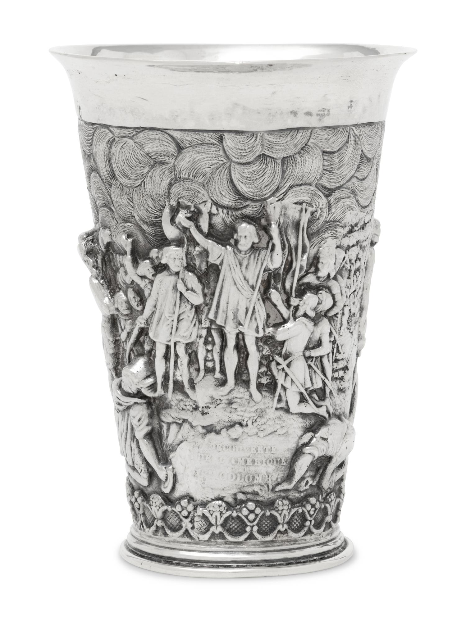 A Dutch Silver Commemorative Beaker