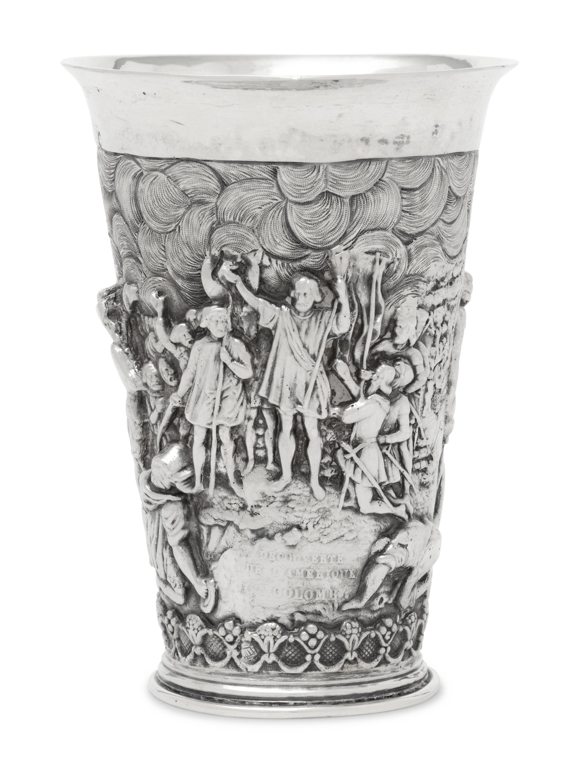 A Dutch Silver Commemorative Beaker