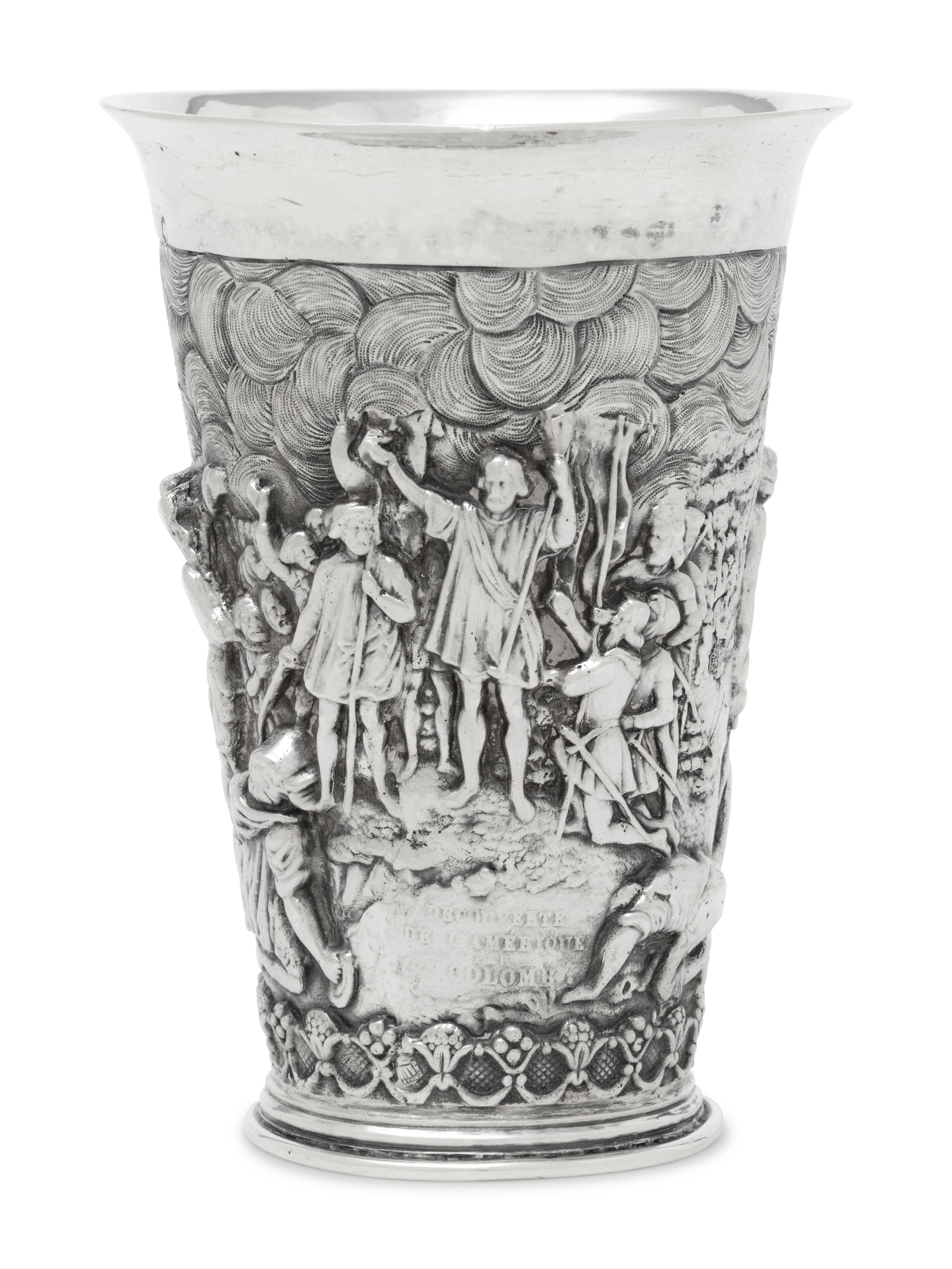 A Dutch Silver Commemorative Beaker