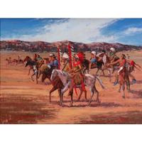 [Two Works] Studies for Quartz Mountain: Sacred Ground - The Past Warriors of the Great Plains AND Quartz Mountain: Sacred Ground - The Past Black Leggins Society