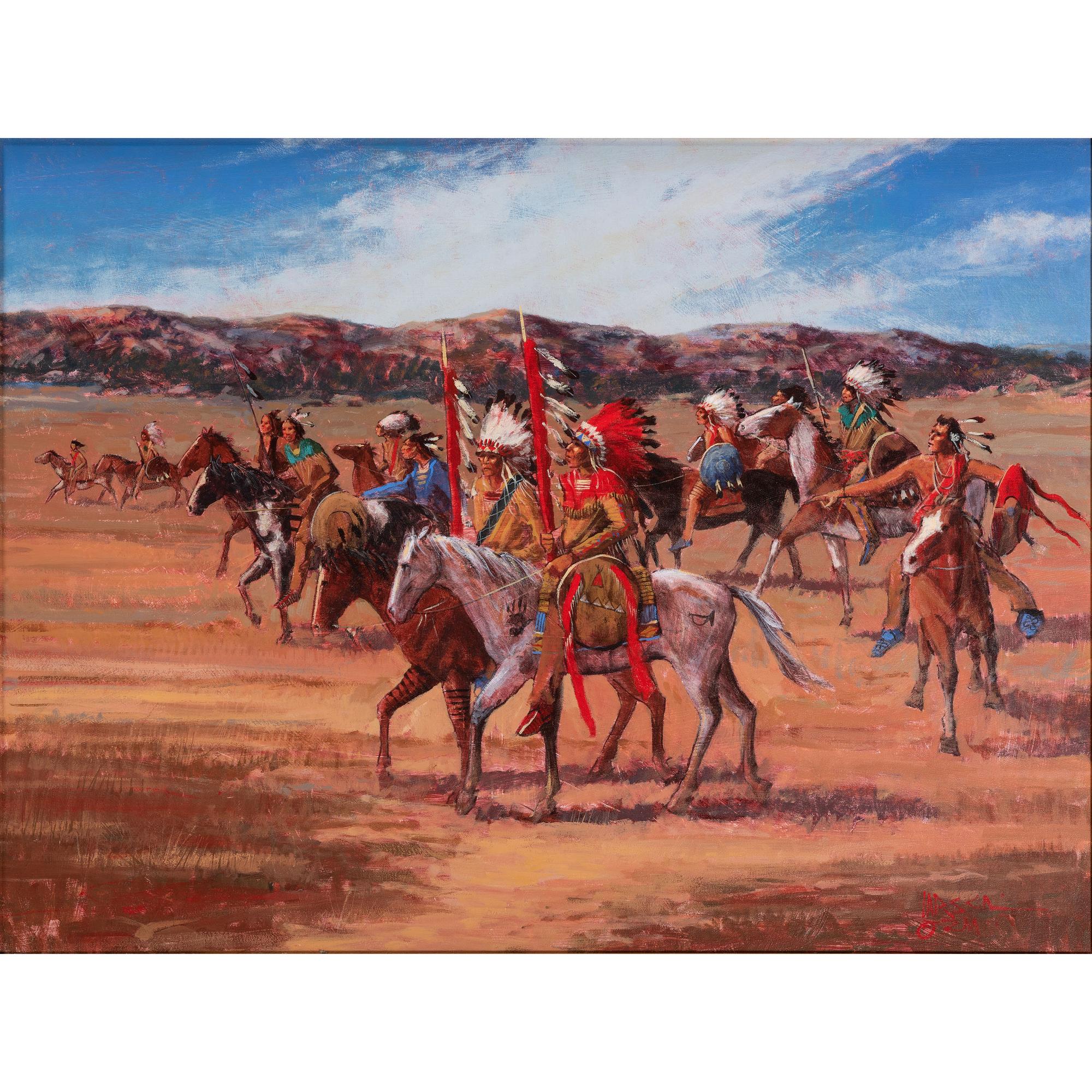 [Two Works] Studies for Quartz Mountain: Sacred Ground - The Past Warriors of the Great Plains AND Quartz Mountain: Sacred Ground - The Past Black Leggins Society
