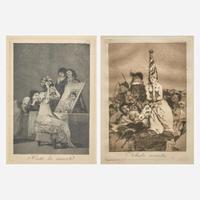 Francisco Goya (Spanish, 1746–1828) Hasta la Muerte (Plate 55 from 'Los Caprichos'); together with a Companion (2)