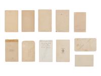 [BOOTH, John Wilkes (1838-1865)]. A group of 11 CDVs of Booth and moments related to the death of Lincoln and his own capture, ca 1864-1865.